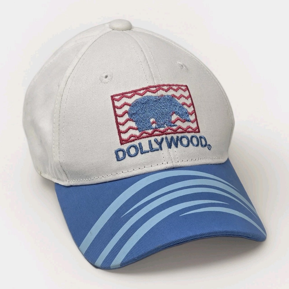 Dolly Dollywood Blue & White Adjustable Strap Youth Child Kids Size Hat Cap